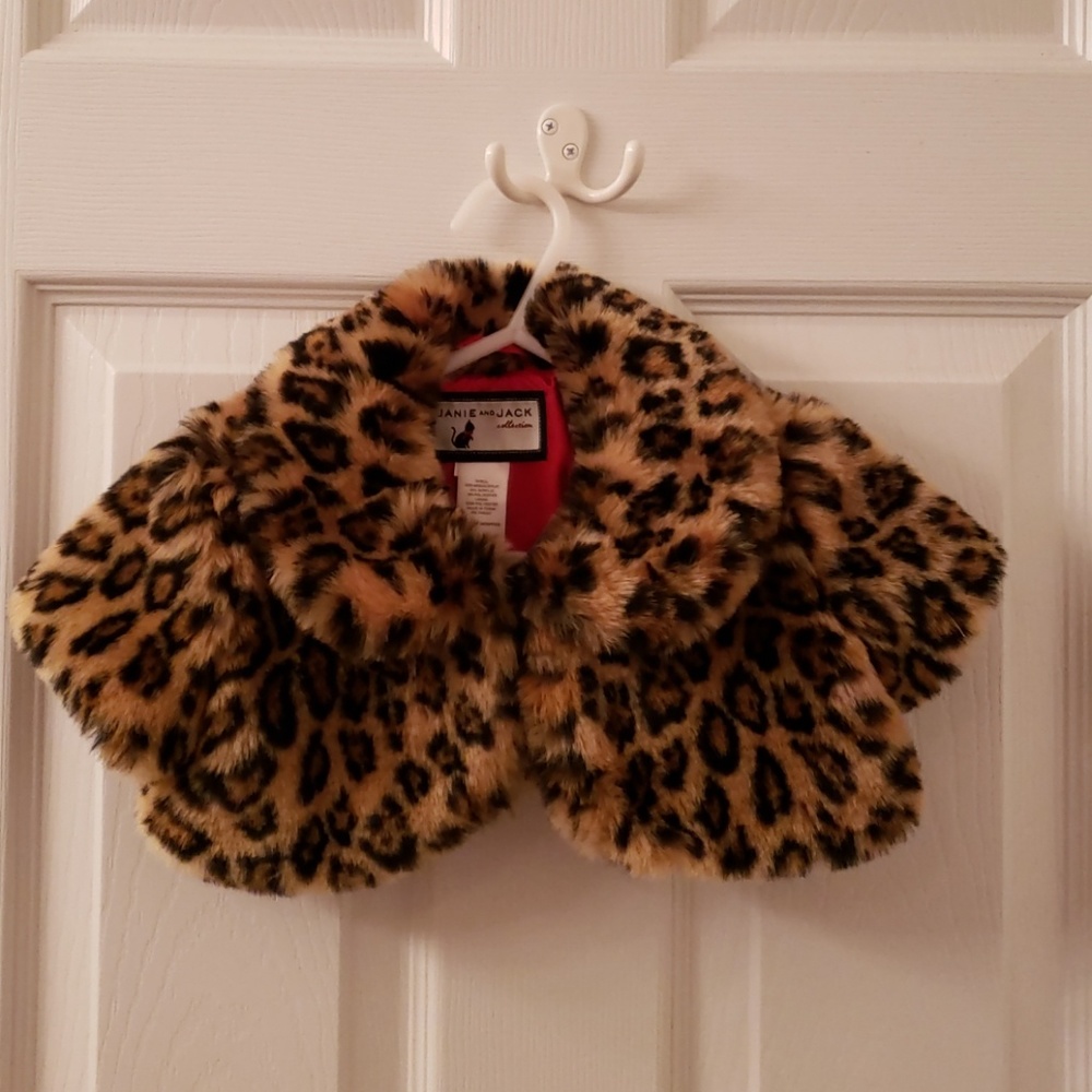 12 - 24 months Janie and Jack Leopard Fur